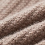 Suéter de Cashmere Bege com Gola Redonda