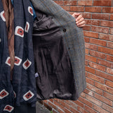 Palton Dublu cu Model Houndstooth Prince of Wales