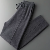 Calças de Cashmere Premium na Cor Tabaco