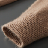 Pullover Bege 100% Cashmere com Botões