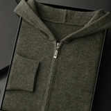 Premium Cashmere Zip-Up Hoodie