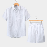 Conjunto de Verão Dolce Vita com Mangas Curtas - Branco