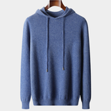 Suéter de Lã Merino Extra-Fina Azul - Tamanho Grande