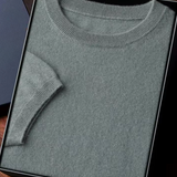 Camiseta Premium de Cashmere com Gola Redonda - Clássica