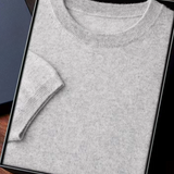 Camiseta Premium de Cashmere com Gola Redonda - Clássica