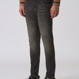 Desbotados Slim Fit Jeans Pretos