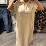 Sásquia - Elegante Vestido Casual com Capuz