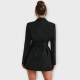 Blazer Vestido com Decote em V
