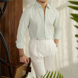 Camisa Seersucker com Listras Positano