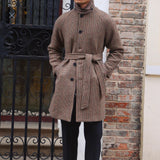 Herringbone Wool Coat - Soho Farm Collection