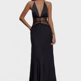 Robe Velina de Renda e Cetim Elegante
