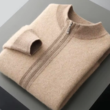 Conjunto de Pura Lã Merino Extra-Fina com Estampa Herringbone