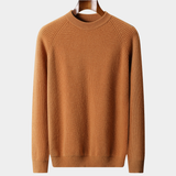 Pulôver de Lã Merino Extra-Fina com Gola Redonda e Mangas Raglan