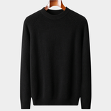 Pulôver de Lã Merino Extra-Fina com Gola Redonda e Mangas Raglan
