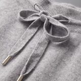 Conjunto de Relaxamento em Cashmere Premium Cinza Claro - Estilo Viena