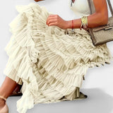 Saia Boho com Detalhes em Cetim