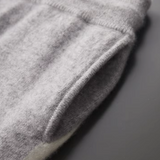 Conjunto de Relaxamento em Cashmere Premium Cinza Claro - Estilo Viena