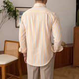 Camisa Slim de Seersucker Listrada para Praia