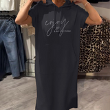 Sásquia - Elegante Vestido Casual com Capuz
