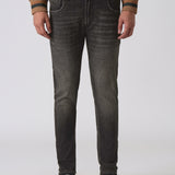 Desbotados Slim Fit Jeans Pretos