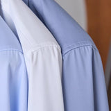 Camisa de bambu macia com mangas longas, anti-amarrotamento, perfeita para o dia a dia