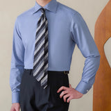 Camisa de bambu macia com mangas longas, anti-amarrotamento, perfeita para o dia a dia