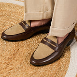 Cuir Mocassins Belges 'Cigar'