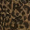 Jeans Castanho com Estampa de Leopardo e Bainha Desfeita - Corte Reto