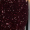 Robe Midi Bordeaux en Velours Pailleté avec Col Montant et Fente