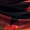 Mini Robe em Tule com Estampa Floral em Preto e Laranja, Detalhe de Gola Drapada