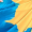 Roupão Midi Floral em Amarelo e Azul com Detalhes Decorativos nas Alças