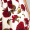 Robe Midi Bege com Estampa de Rosas e Detalhes em Cordões Frontais