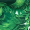 Vestido midi de rede floral verde com drapeado no colarinho e costas abertas com cordão