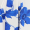 Roupão Midi Floral em Azul e Creme com Gola Halter