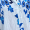 Blusa Boxy de Mangas Curtas com Estampa Floral Boho em Tons de Azul