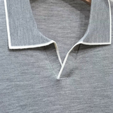 Camisa Polo Leve Ellis em Cinza Claro