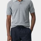 Camisa Polo Leve Ellis em Cinza Claro