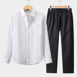 Conjunto de Verão Dolce Vita com Mangas Longas - Branco e Preto