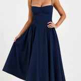 Odete - Midi Dress with Structured Bodice