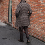Casaco de lã Houndstooth 'Edinburgh' com cinto incluído