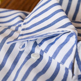 Camisa Listrada de Algodão com Mangas Longas Corsica