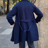 Capa de Lã com Cinto - Estilo 'Roma'