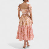 Valentina - Coral Floral Dress
