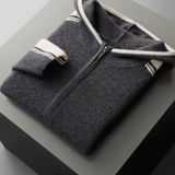 Conjunto Damien em Lã Merino Extra-Fina - Cinza Escuro