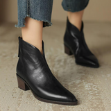 Camila - Botins Elegantes com Salto Baixo