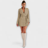 Blazer Vestido com Decote em V
