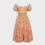 Valentina - Coral Floral Dress