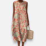 Elis - Vestido Vintage com Padrão Floral