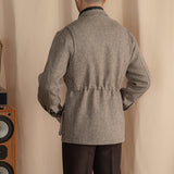 Blazer Eton Desportivo em Lã com Estampa Herringbone