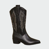 Bota de Cowboy Ocidental em Couro